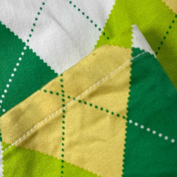 Loudmouth Golf Pants Argyle print slim Fit Women’s 34” Preppy Sporty Low Rise - Picture 9 of 10